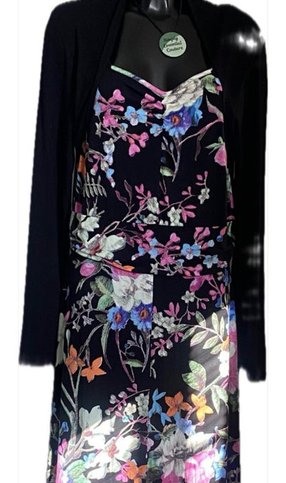 JOE BROWNS Black Floral Dress - UK 18