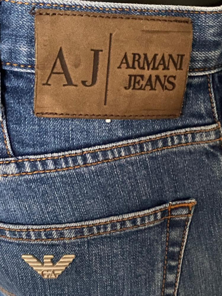 Armani Jeans Blue W36 - Leather Patch