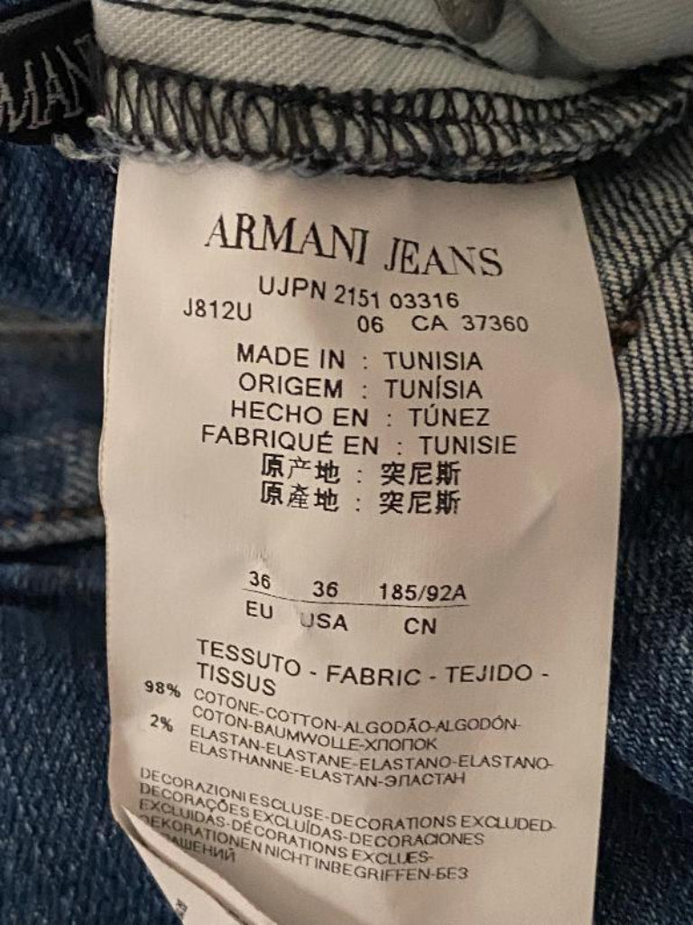 Armani Jeans Blue W36 - Wash Label