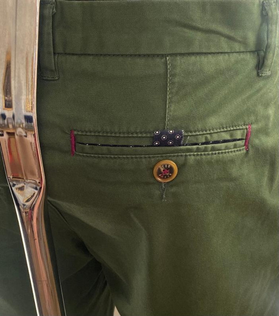 Ted Baker Green Chinos - Back Pocket