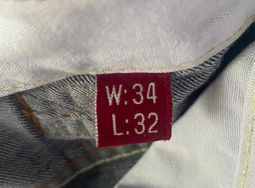 Superdry Blue Black Label Jeans W34 - Sizing Label
