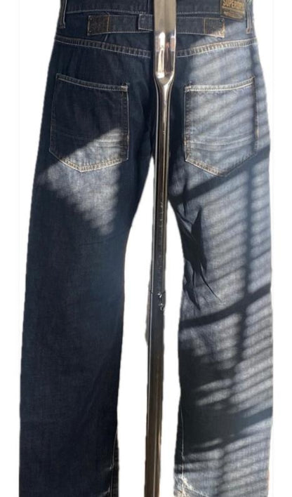 Superdry Blue Black Label Jeans W34 - Rear
