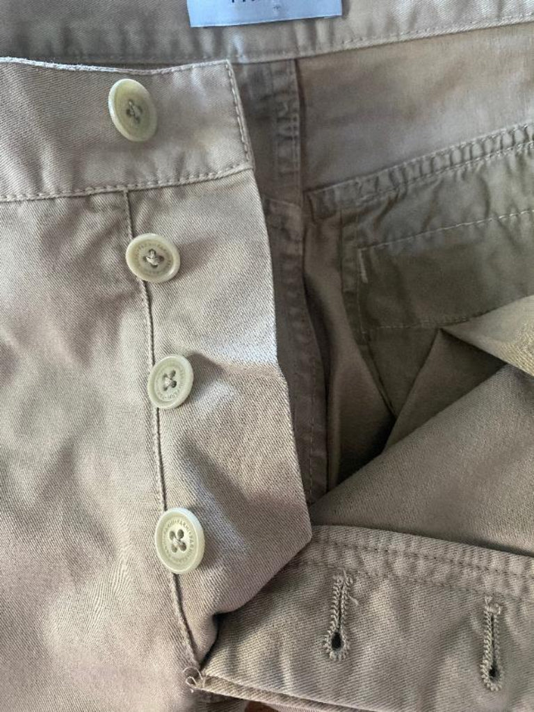 Nicole Farhi Beige Cotton Jeans - Button Fly