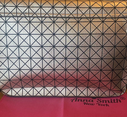 Anna Smith Satchel Gold Abstract Bag - Rear