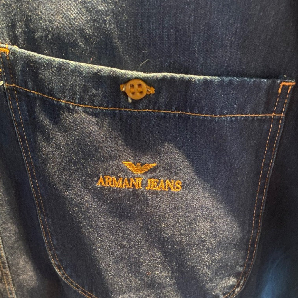 Armani Jeans Navy Denim Shirt - Detail