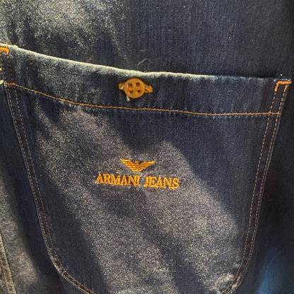 Armani Jeans Navy Denim Shirt - Detail