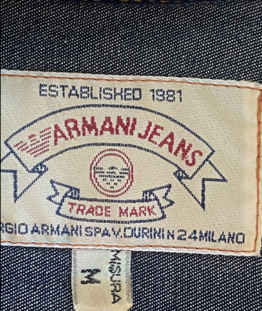 Armani Jeans Navy Denim Shirt - Label