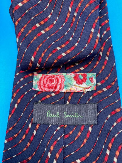 Paul Smith Navy/ Red 100% Silk Tie