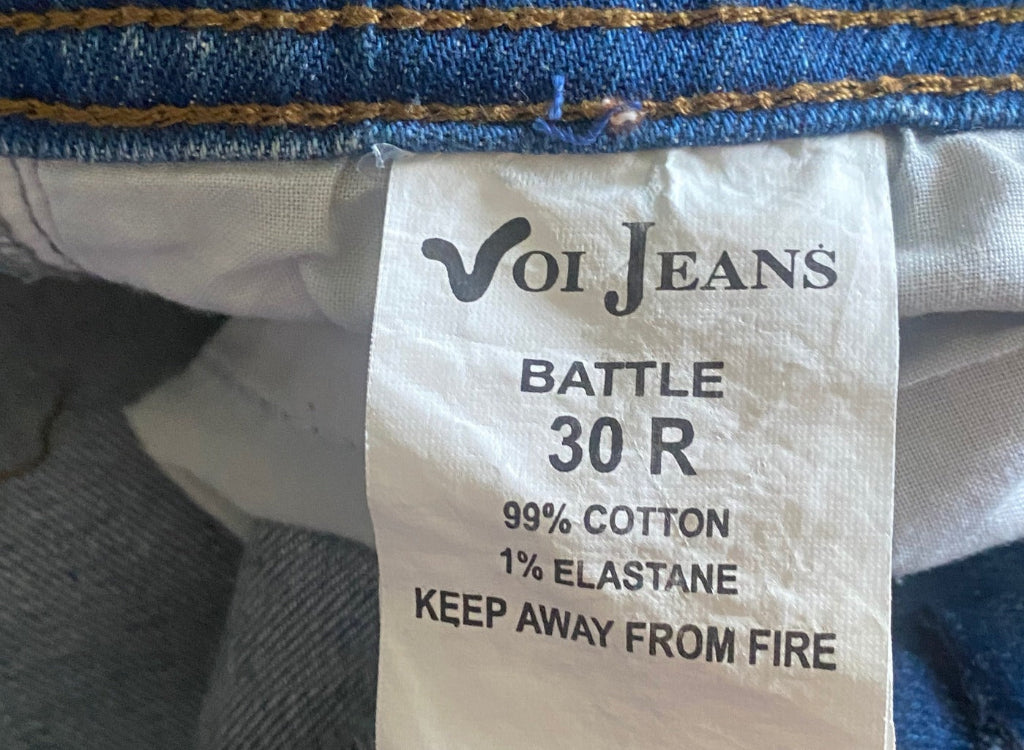 VOI Battle Jeans - Blue W30R - Label