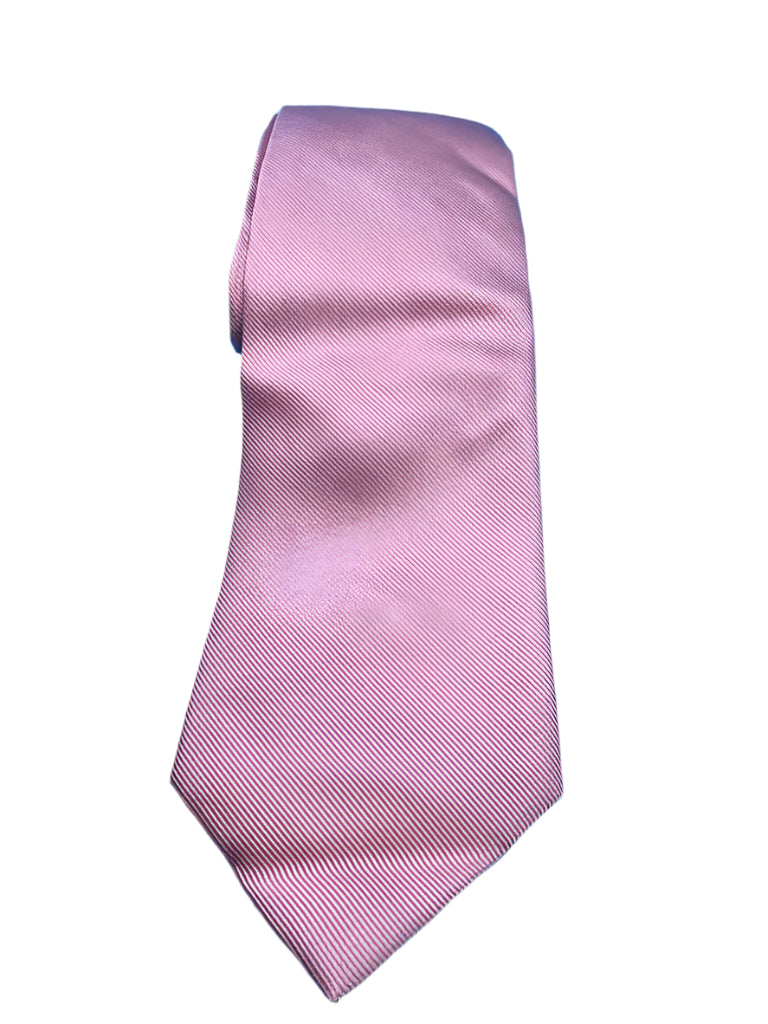 Tommy Hilfiger Pink and Navy 100% Silk Tie