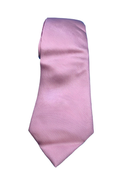 Tommy Hilfiger Pink and Navy 100% Silk Tie