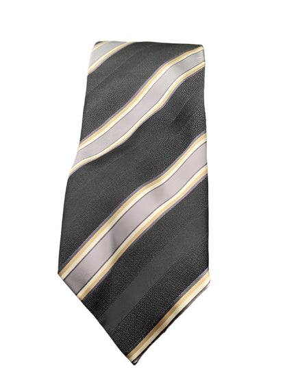 Jan Paulsen Black/Silver 100% Silk Tie