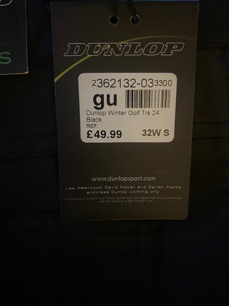 Dunlop Winter Golf Trousers - Price Tag