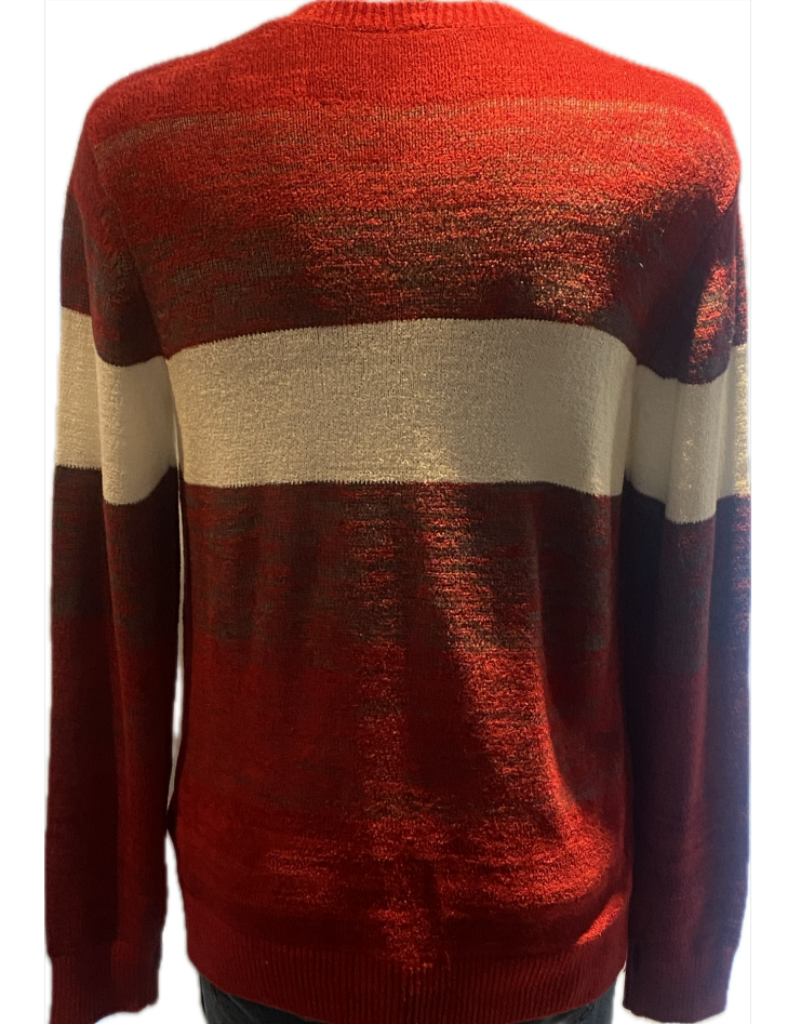 Raspberry and Cream Armani Jumper - M