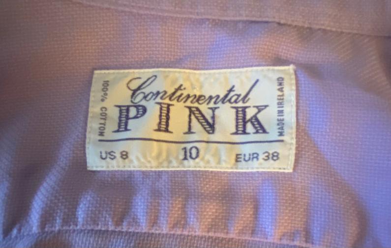 PINK Lilac Shirt & Double Cuffs - UK10