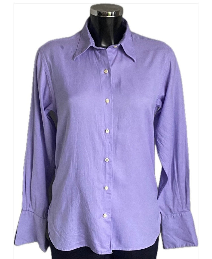 PINK Lilac Shirt & Double Cuffs - UK10