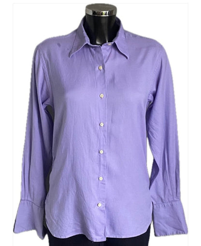 PINK Lilac Shirt & Double Cuffs - UK10