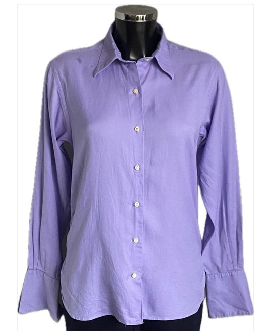 PINK Lilac Shirt & Double Cuffs - UK10