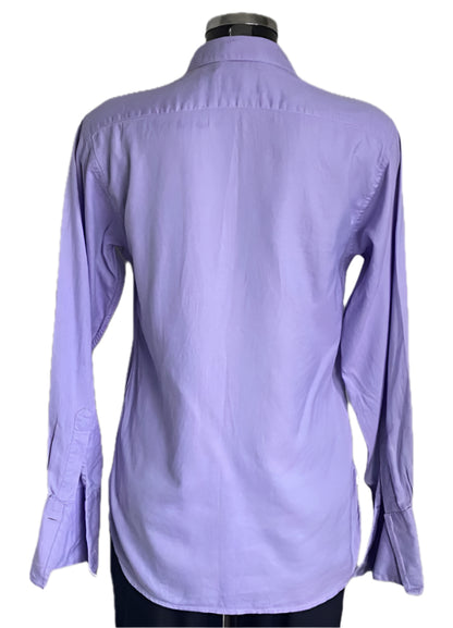 PINK Lilac Shirt & Double Cuffs - UK10