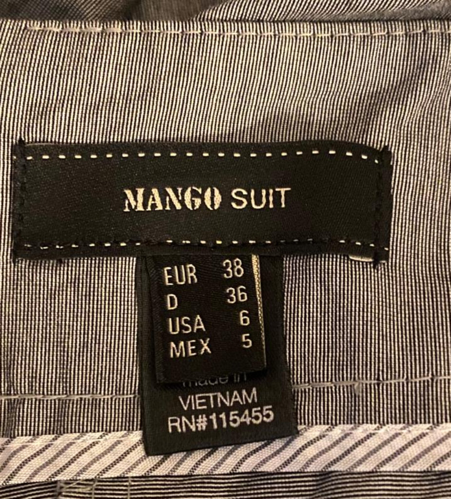 Mango Grey Cotton Suit - Size UK10