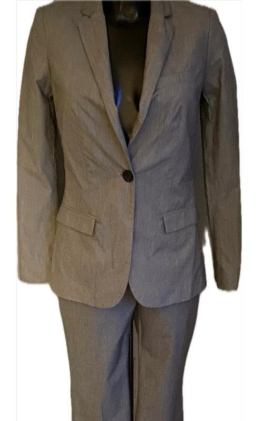 Mango Grey Cotton Suit - Size UK10