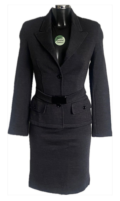 PRADA Grey Skirt Suit - Size UK14