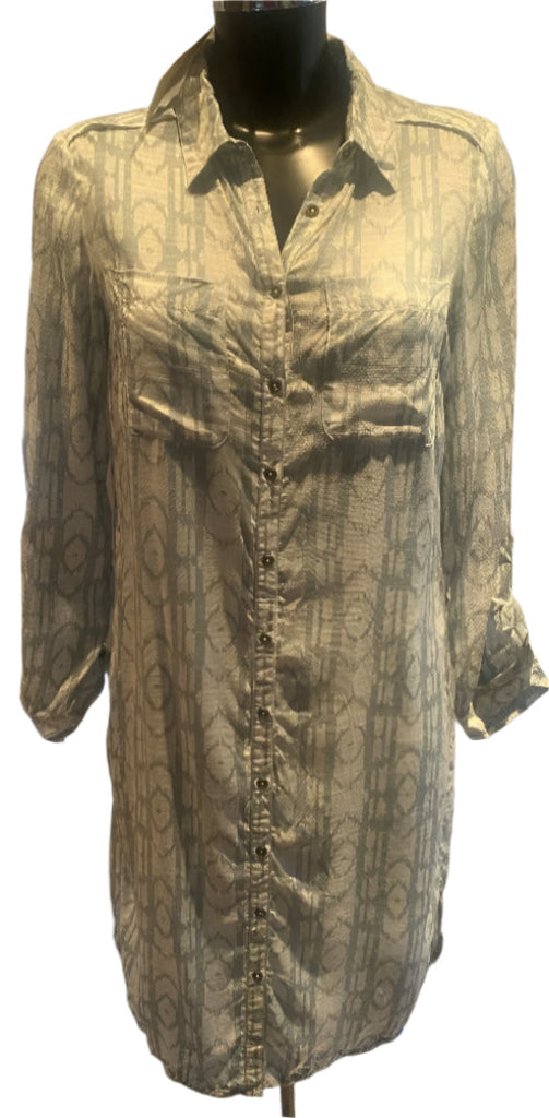 M&S Indigo Mint Green Shirt/Dress - UK10
