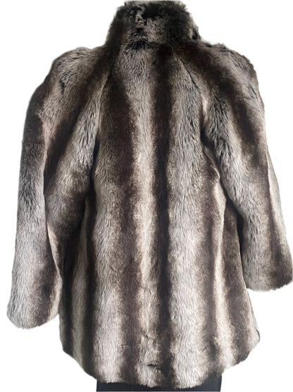 H F Greene Faux Fur Coat Size UK10 - Pre-loved