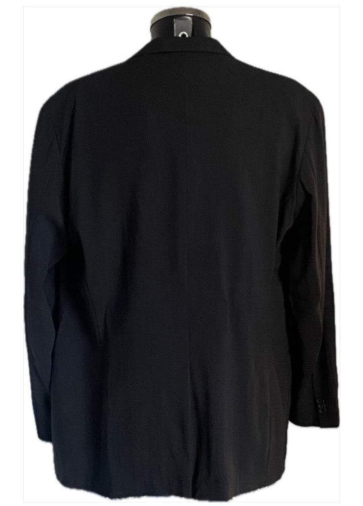 Emporio Armani Longline Black Jacket - Rear