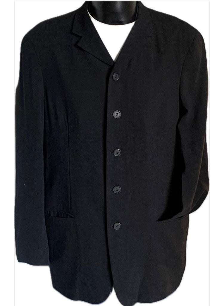 Emporio Armani Longline Black Jacket - Size 42