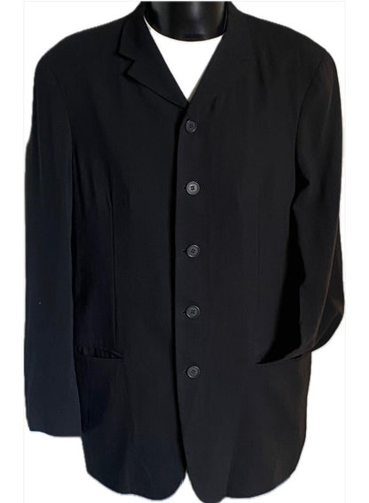 Emporio Armani Longline Black Jacket - Size 42