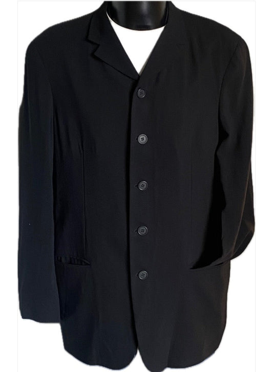 Emporio Armani Longline Black Jacket - Size 42