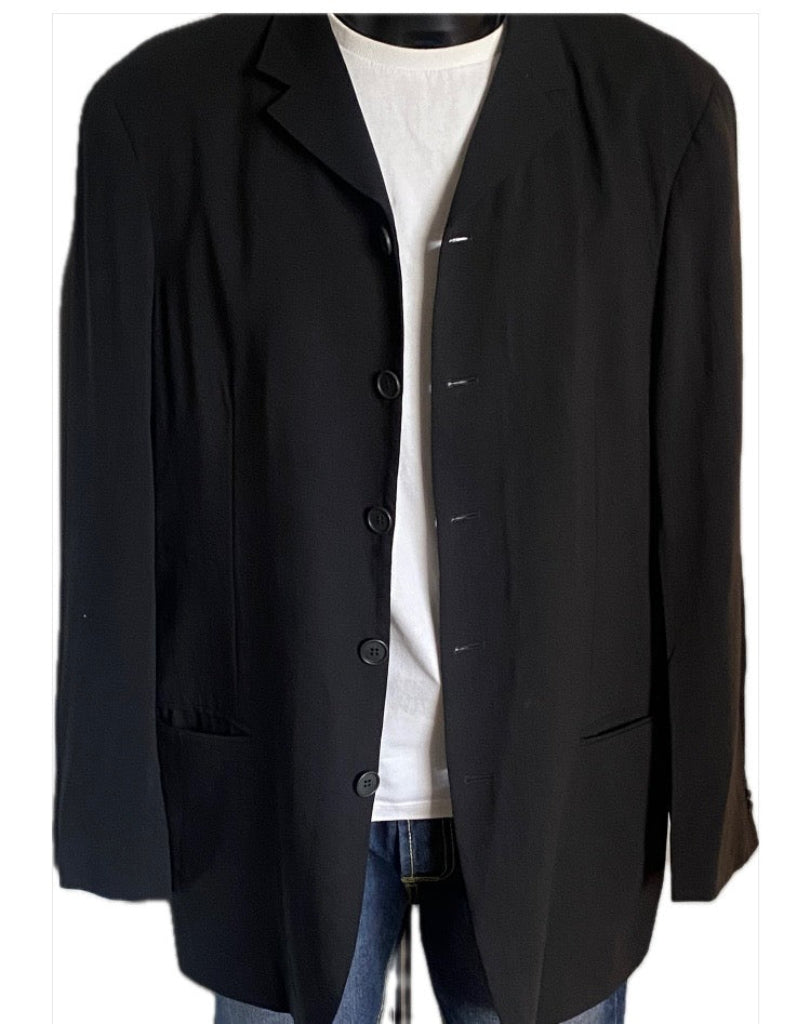 Emporio Armani Longline Black Jacket - Size 42