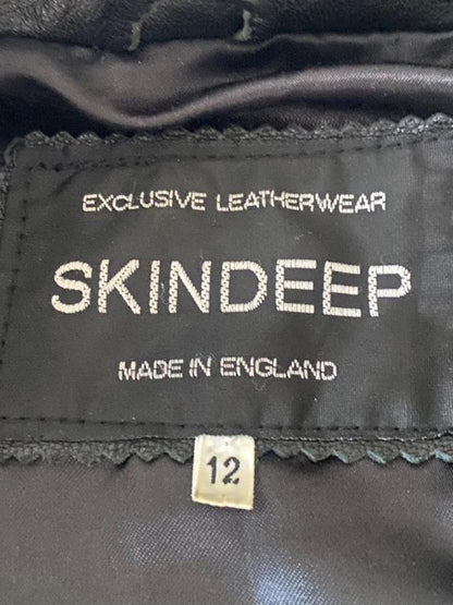 SKINDEEP Leather Biker Jacket - UK12