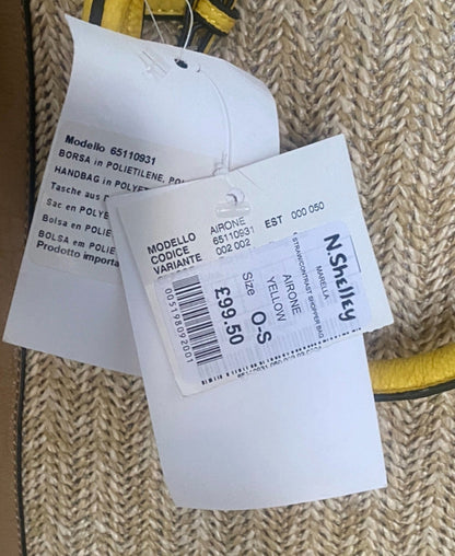 MARELLA Straw Bag - Yellow Handles Tags