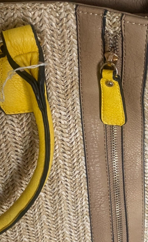 MARELLA Straw Bag - Yellow Handles
