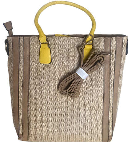 MARELLA Straw Bag - Yellow Handles