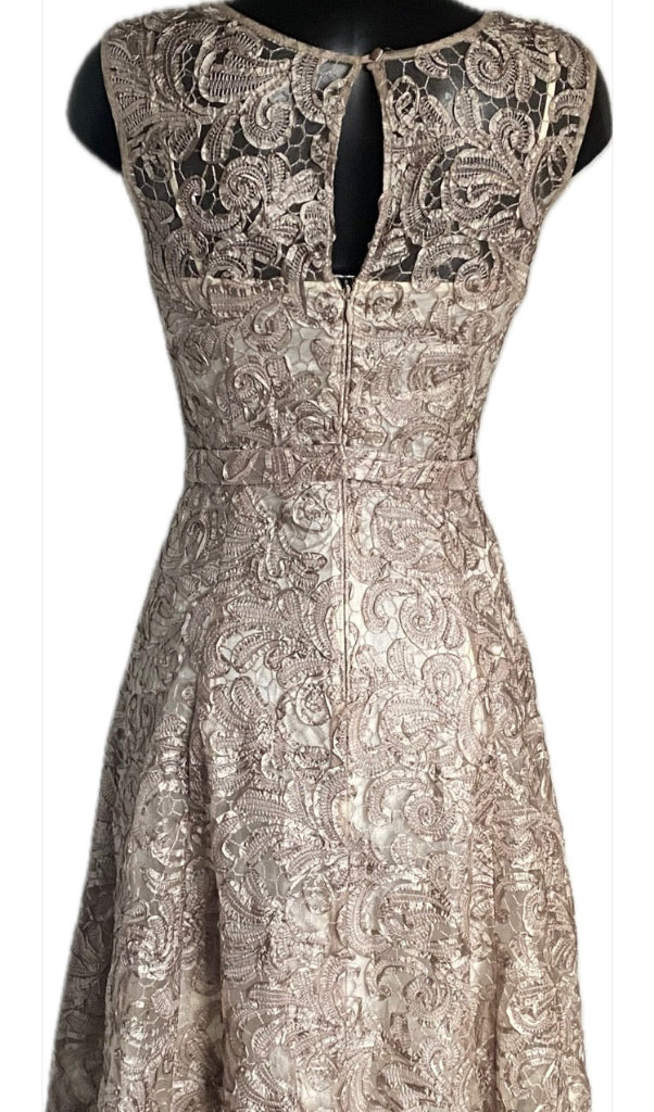 Phase Eight Latte & Cream Lace Dress -UK8