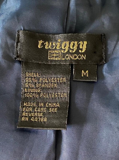 TWIGGY LONDON Navy Satin Jacket - UK M
