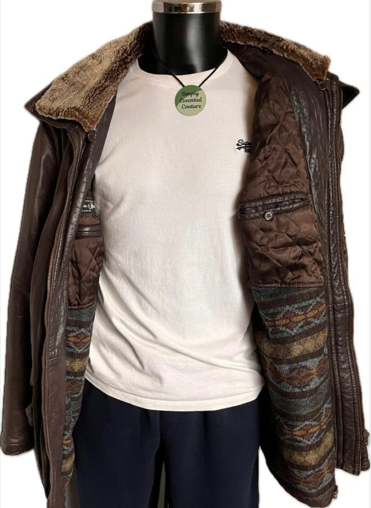 Fortnum & Mason Leather Jacket - Size 48