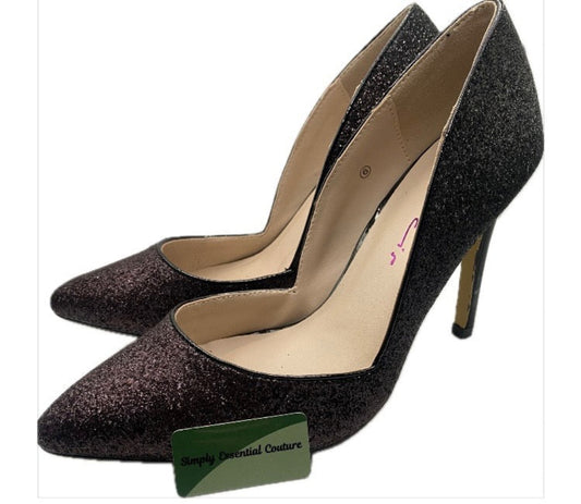 Dolcis Burgundy Glitter Shoes - Size UK6