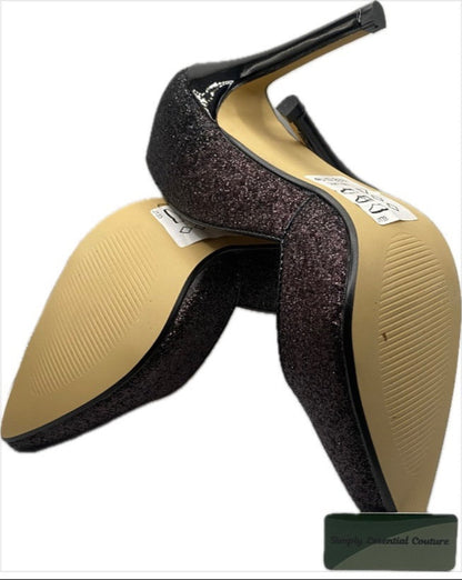 Dolcis Burgundy Glitter Shoes - Soles