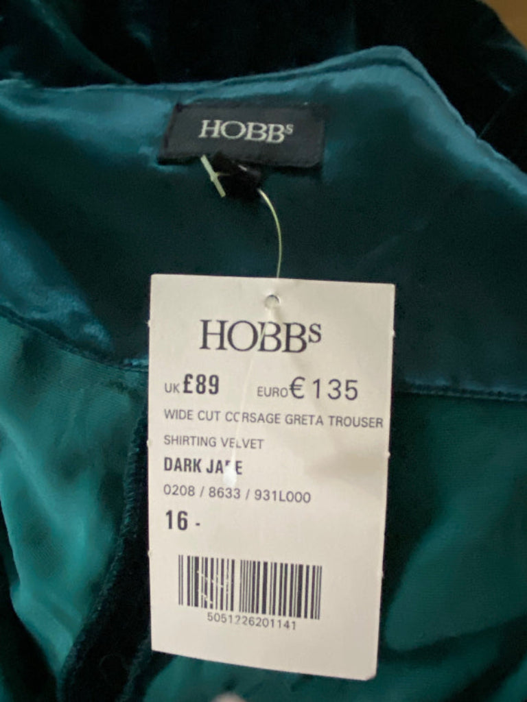 HOBBS Jade Crushed Velvet Trousers 