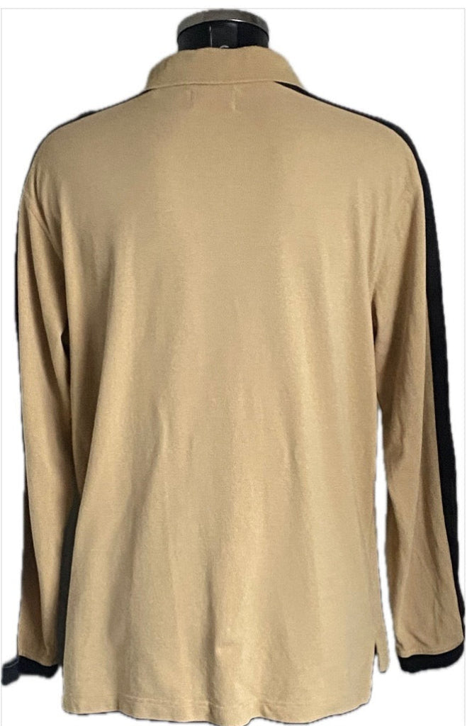 Thomas Burberry Beige & Black T-Shirt - Rear