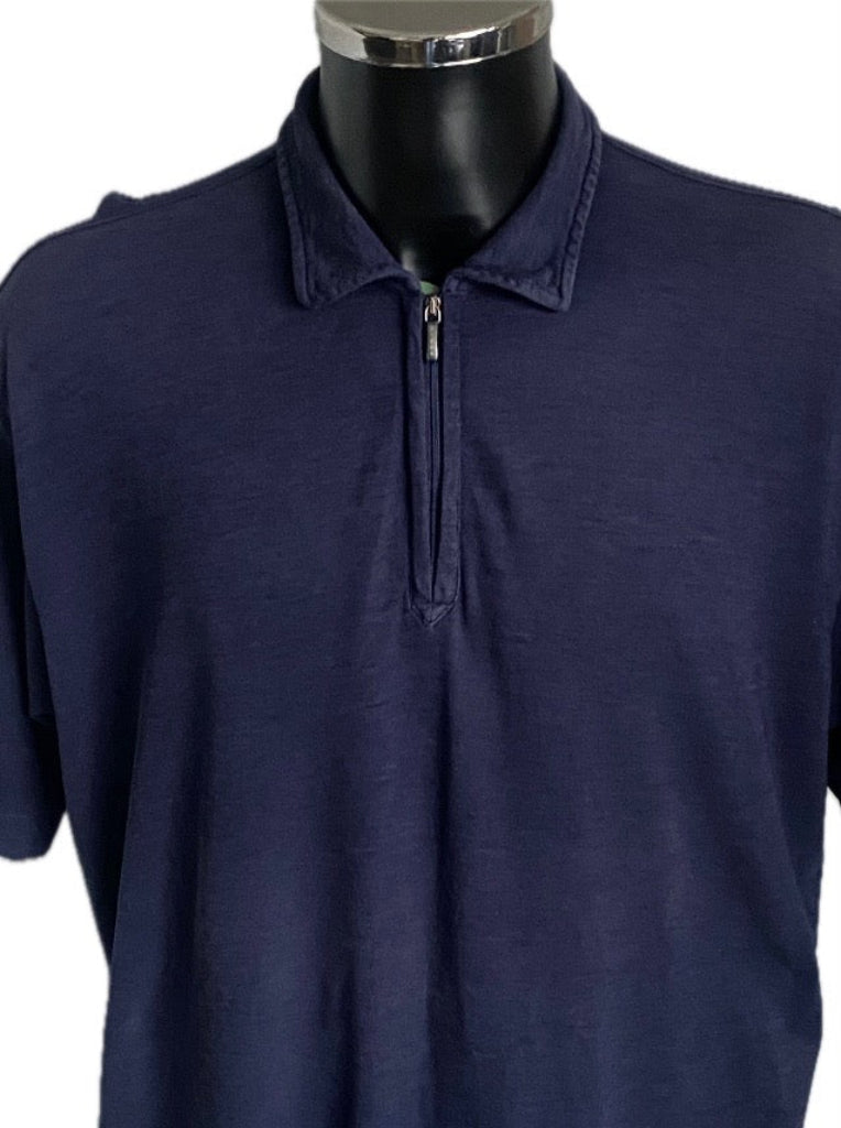 ERMENEGILDO ZEGNA Navy Shirt - UK XXL