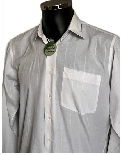 CHRISTIAN DIOR White Silk Shirt - UK L