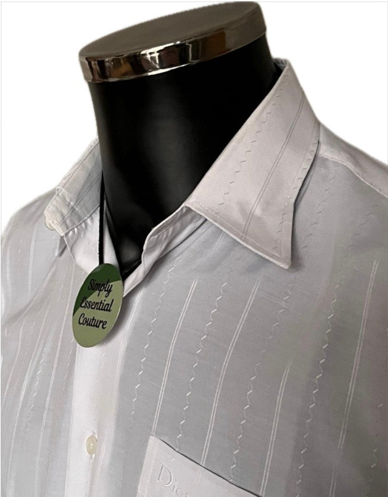 CHRISTIAN DIOR White Silk Shirt - UK L