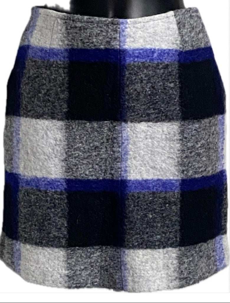 Anothereight Black & Grey Wool Skirt - UK8