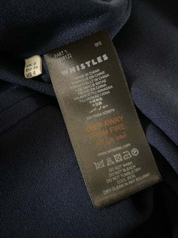 Whistles Navy Dress Size UK8 - NEW with Tags