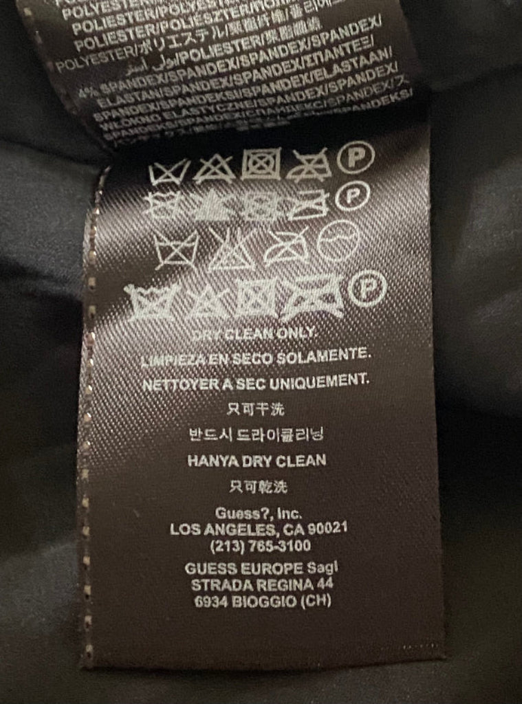 GUESS Gunmetal Shiny Jacket - Dry Clean